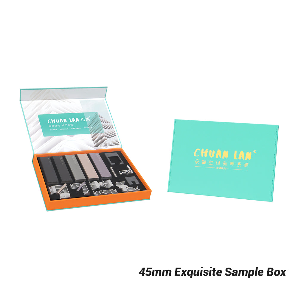 Aluminum Glass Handrail Sample Box - Complete Railing System Samples Kit