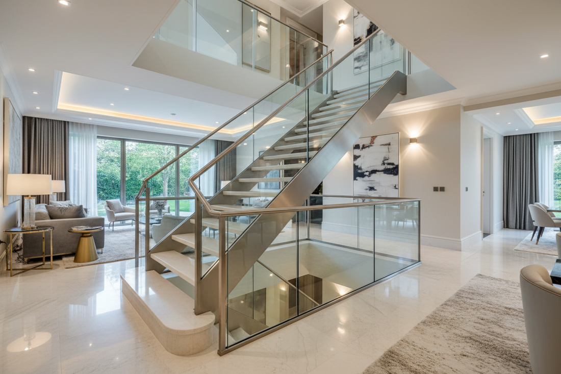 Indoor Stainless Steel Staircase & Balcony Railing — Precision Craftsmanship for a Premium Interior Space
