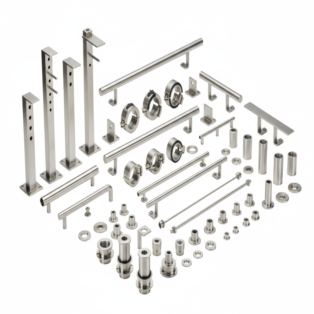 Stainless steel glass railing system