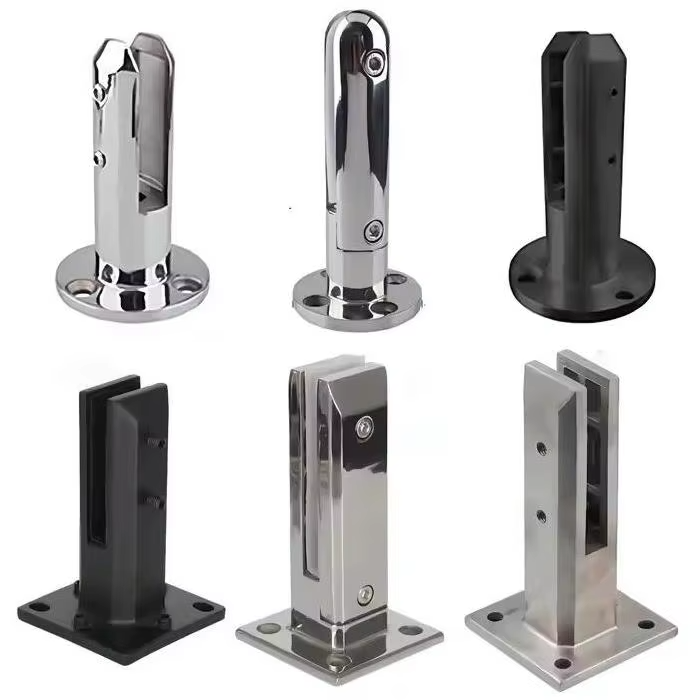 Espiga de vidrio de acero inoxidable de alta resistencia - Abrazadera para postes de barandillas de piscinas y balcones