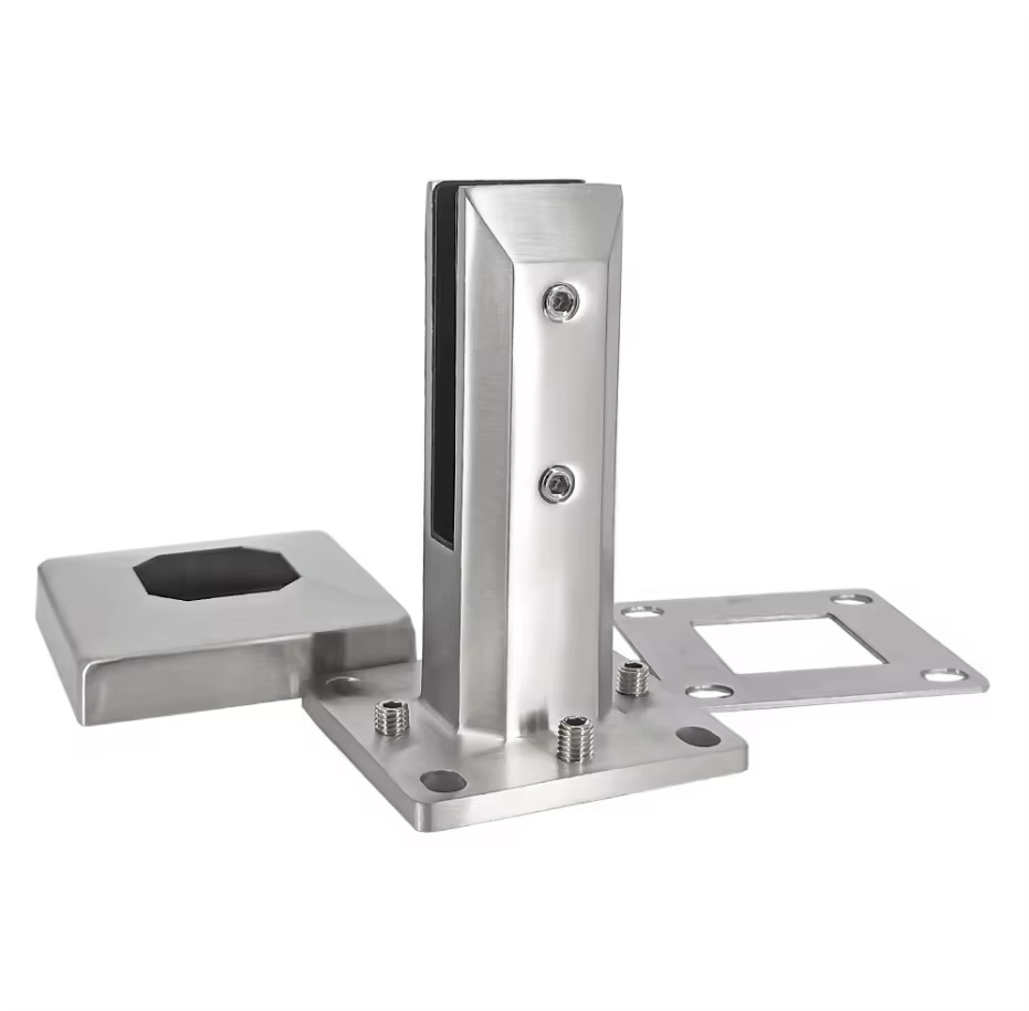 Heavy Duty Stainless Steel Glass Spigot - Pool Fence & Balcony Railing Post Clamp