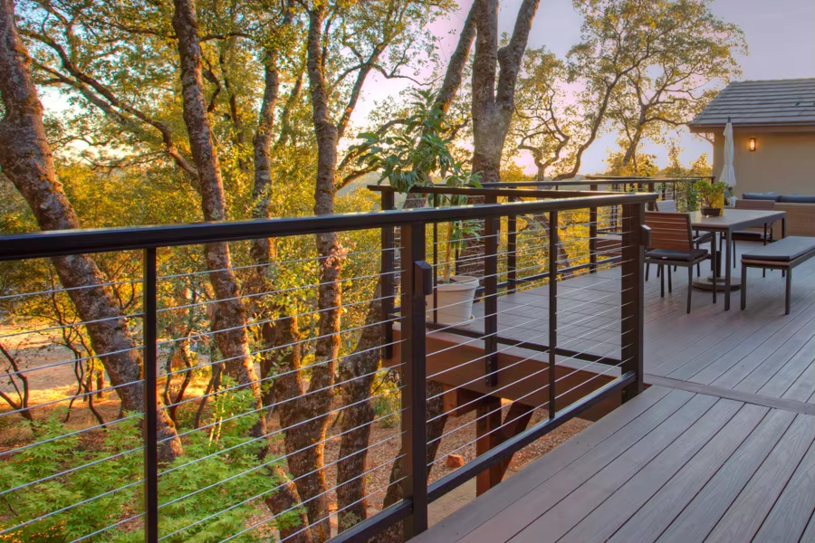 Chuanlan Black Stainless Steel Cable Railing Post - Floor Mounted Easy Installation