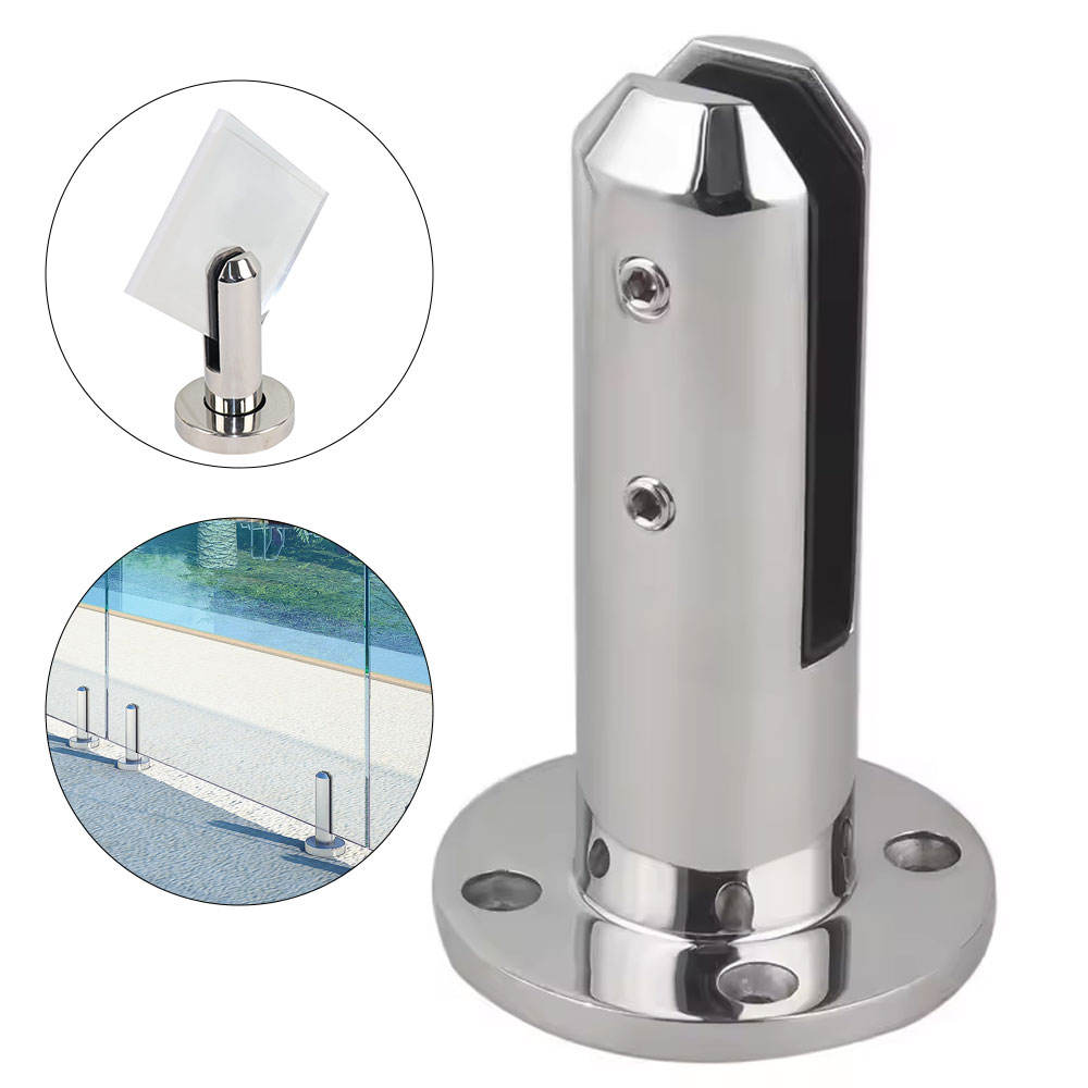 304/201 Stainless Steel Glass Spigot for Pool Fencing & Railing - Frameless, Rust Resistant
