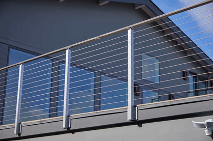 Chuanlan Black Stainless Steel Cable Railing Post - Floor Mounted Easy Installation