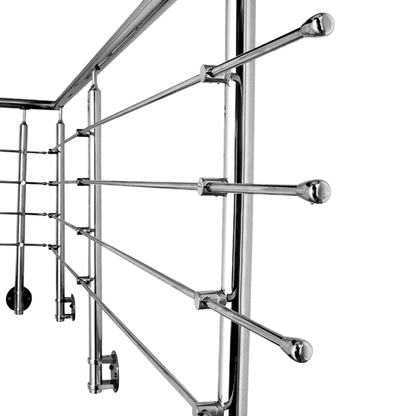 Stainless Steel Modular Railing - Balcony Staircase Safety Fence Bar System