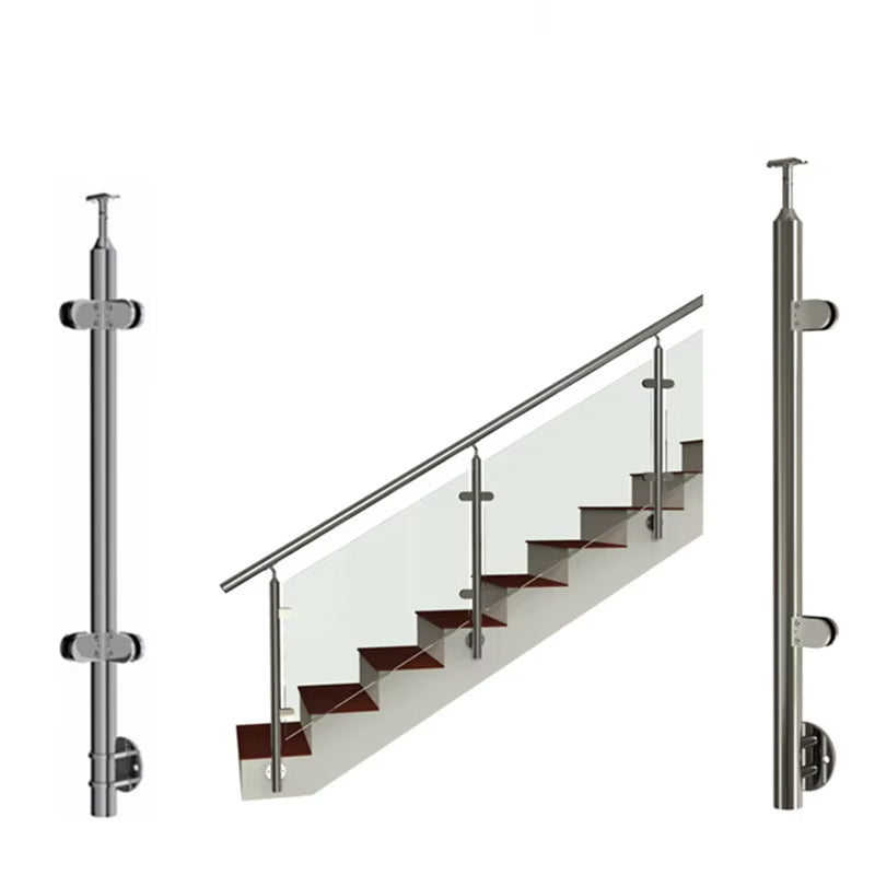 Abrazadera de poste de balaustrada de vidrio de acero inoxidable - Barandilla de escalera de balcón de piscina