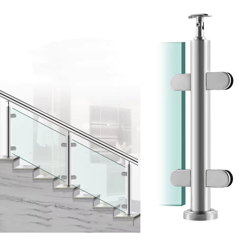 Abrazadera de poste de balaustrada de vidrio de acero inoxidable - Barandilla de escalera de balcón de piscina