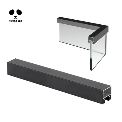 Frameless Glass Balustrade U-Channel Handrails - Indoor Outdoor Stair Balcony Railing System