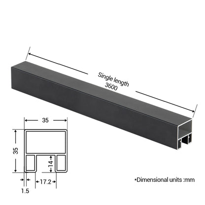 Frameless Glass Balustrade U-Channel Handrails - Indoor Outdoor Stair Balcony Railing System