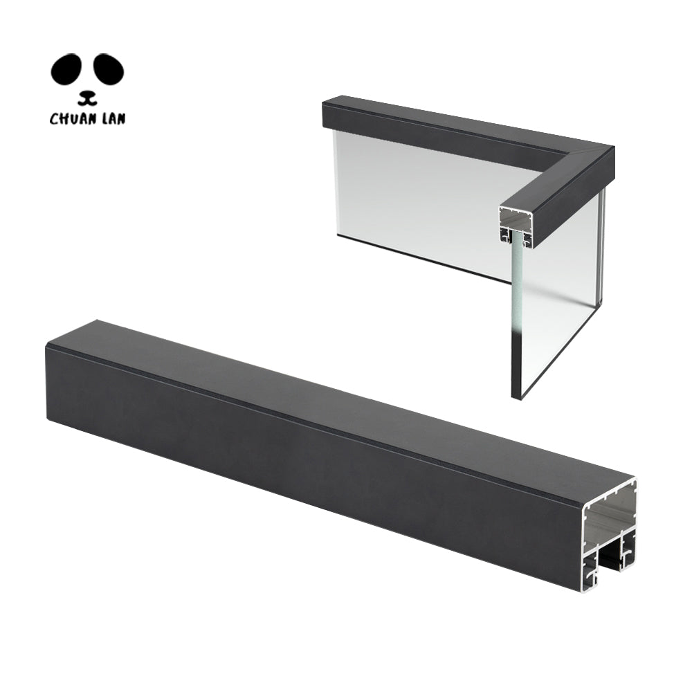 Barandilla de cristal con pasamanos de seguridad de fácil montaje - Sistema para escaleras y balcones interiores y exteriores