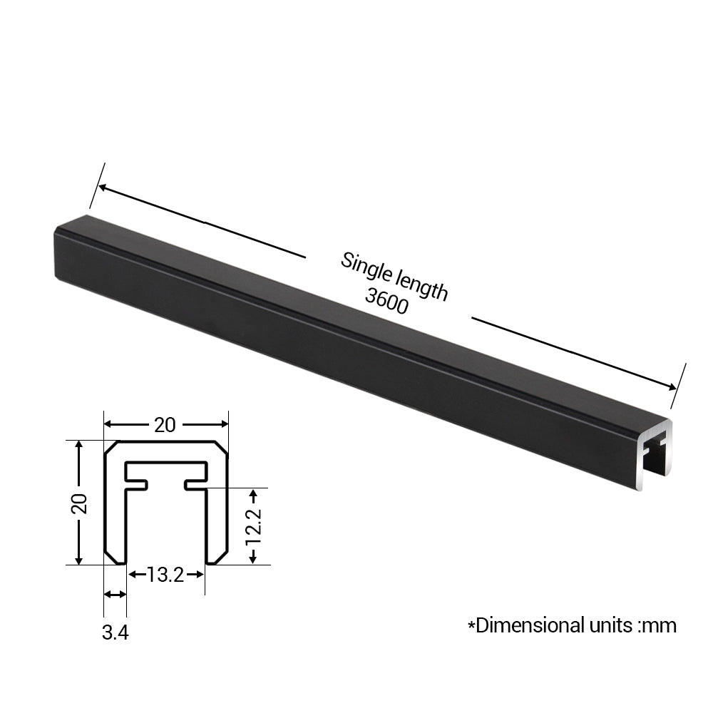 Chuanlan Customizable Aluminum Glass Railing Handrail for Indoor/Outdoor