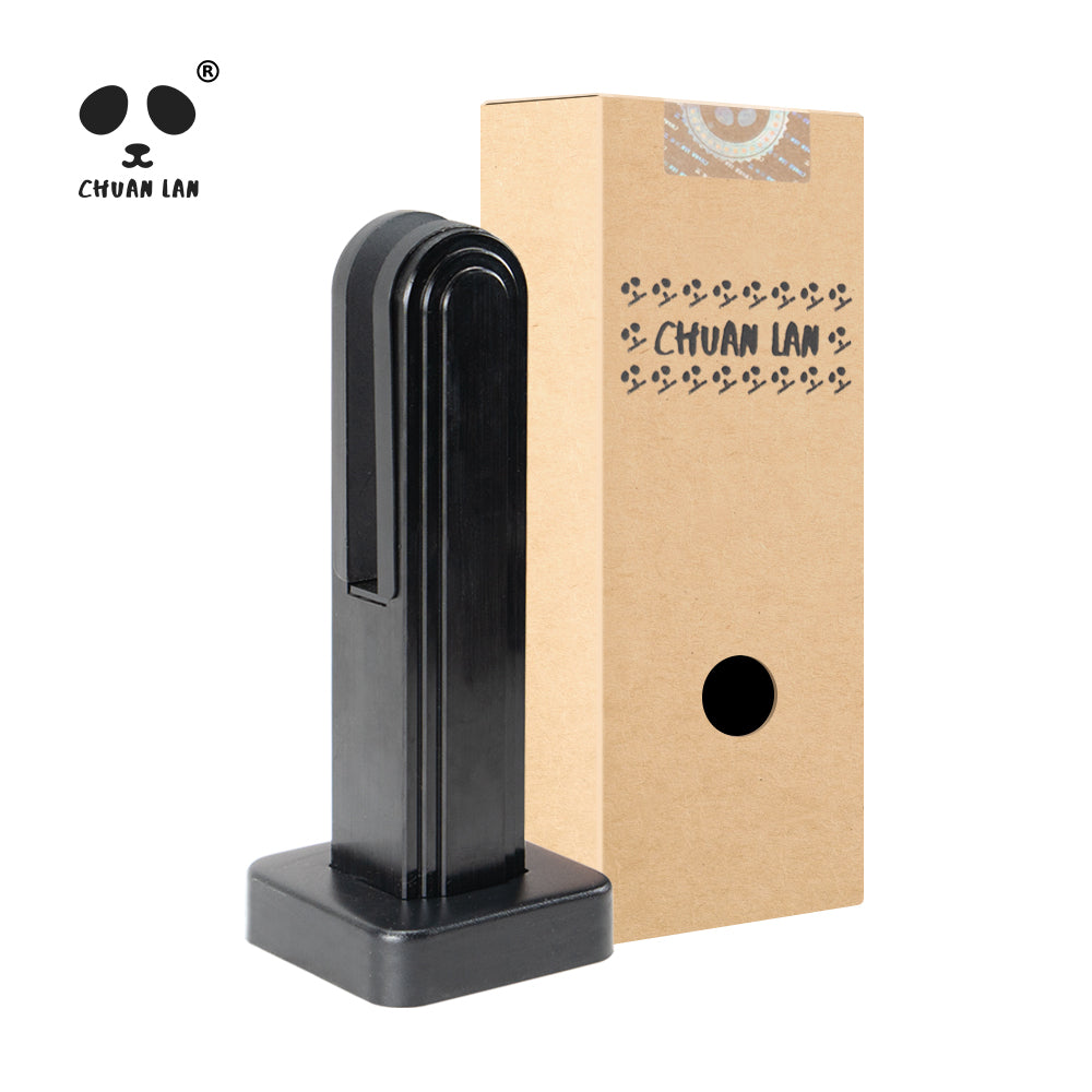 Abrazadera de espiga de vidrio ajustable Chuanlan - Soporte de vidrio templado negro para valla de piscina y barandilla de balcón